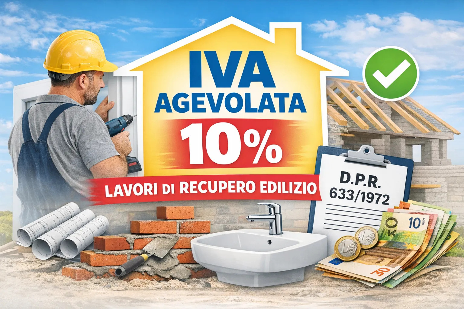 IVA agevolata al 10% nei lavori di recupero edilizio