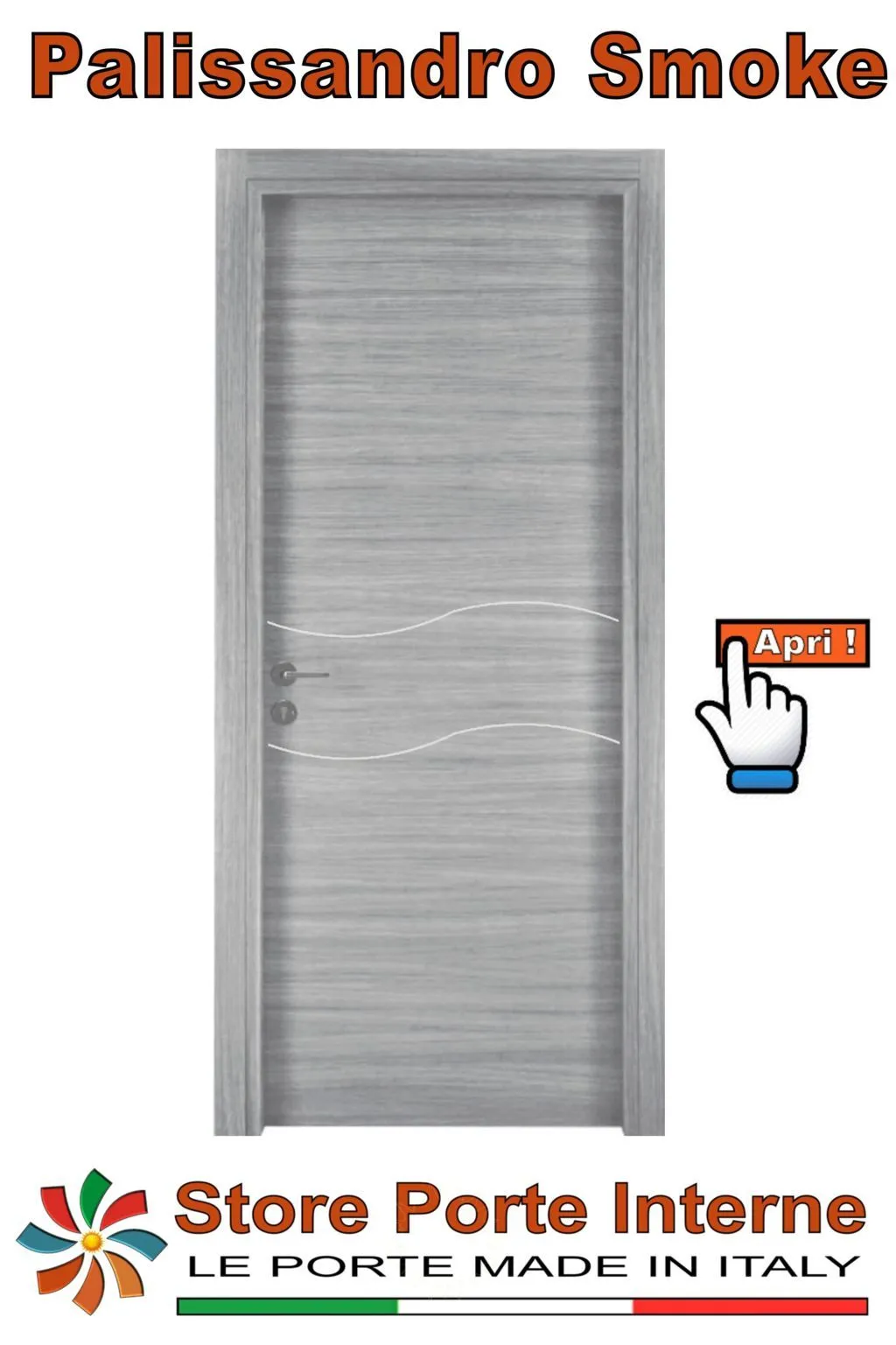 porte laminato inserti camilla palissandro smoke