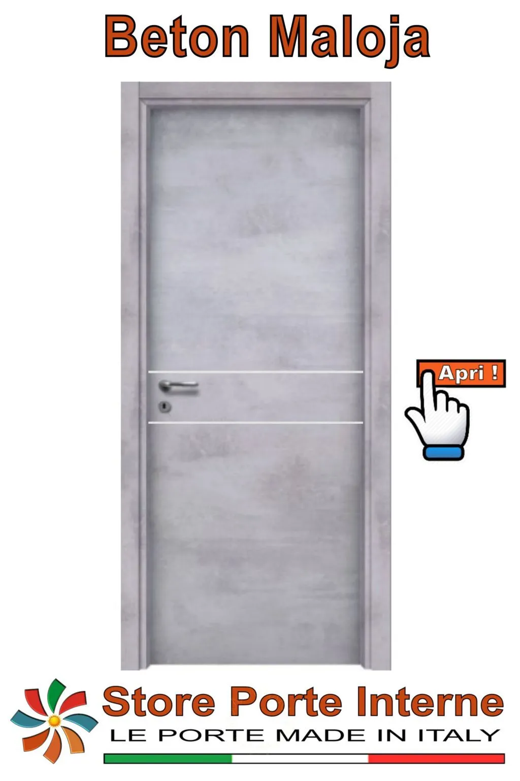 porte laminato inserti daniela beton maloja