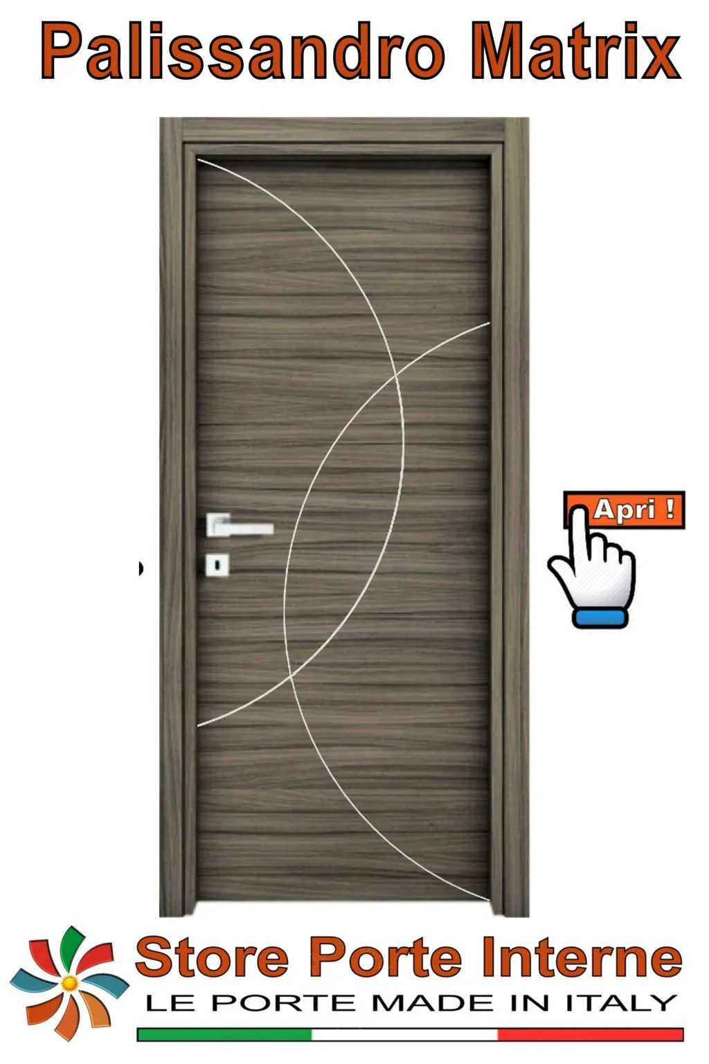 porte laminato inserti Floriana palissandro matrix