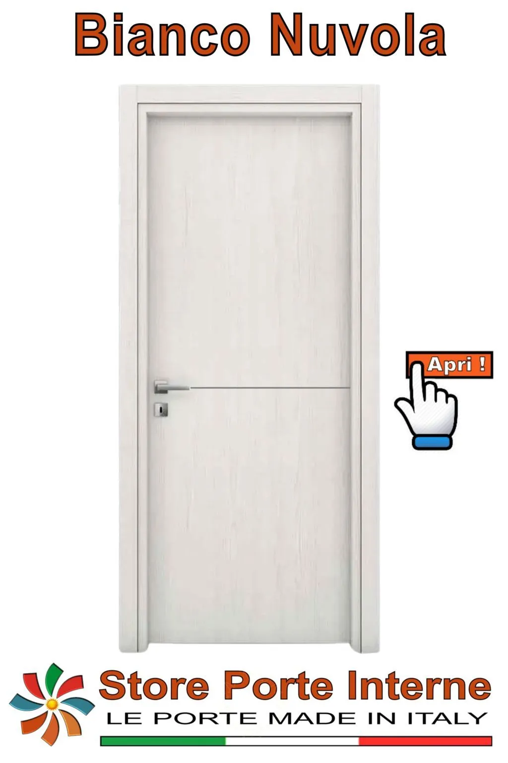 porte laminato inserti Ilaria bianco nuvola