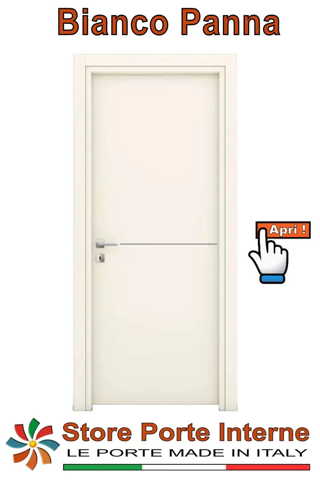 porte laminato inserti Ilaria bianco panna