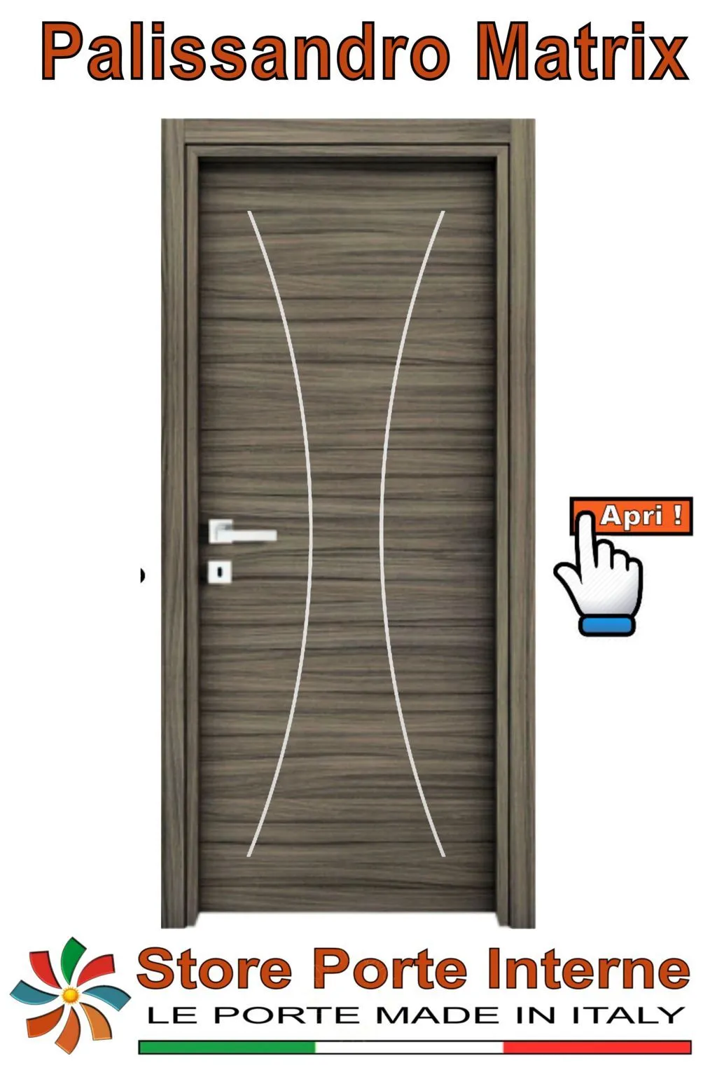 porte laminato inserti Letizia palissandro matrix