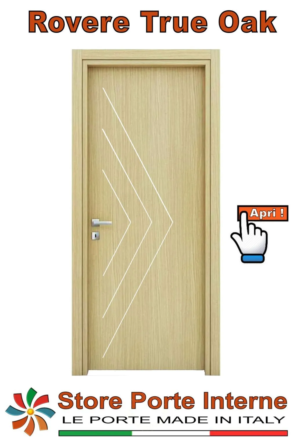 porte laminato inserti Linda rovere true oak