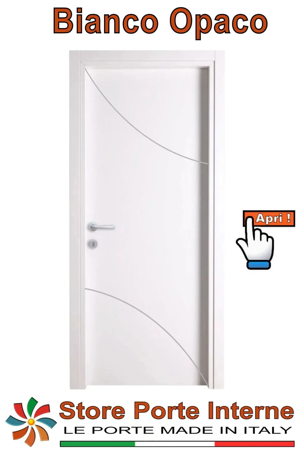 porte laminato inserti Nicole bianco opaco