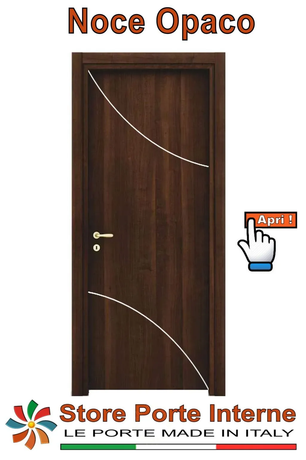 porte laminato inserti Nicole noce opaco