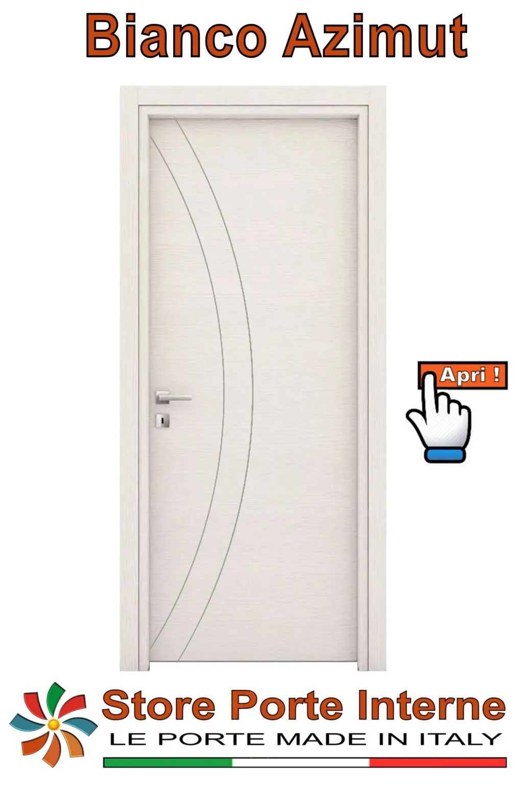 porte laminato inserti Noemi bianco azimut