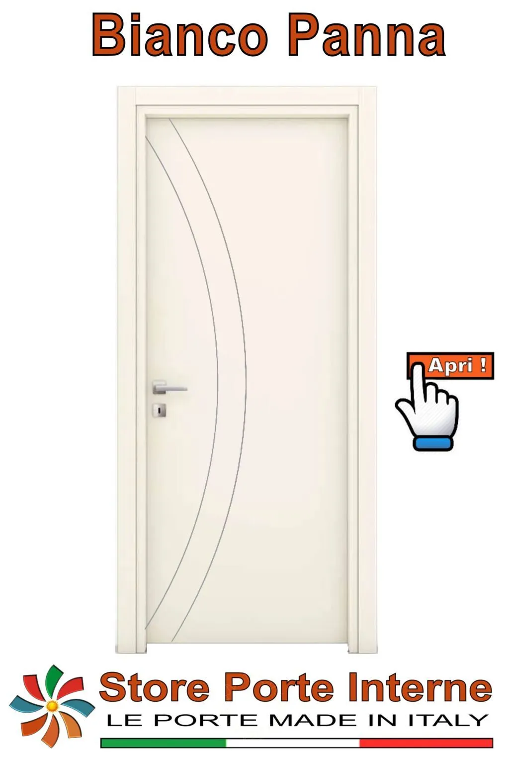 porte laminato inserti Noemi bianco panna
