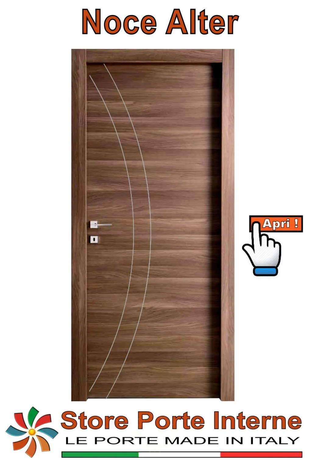 porte laminato inserti Noemi noce alter