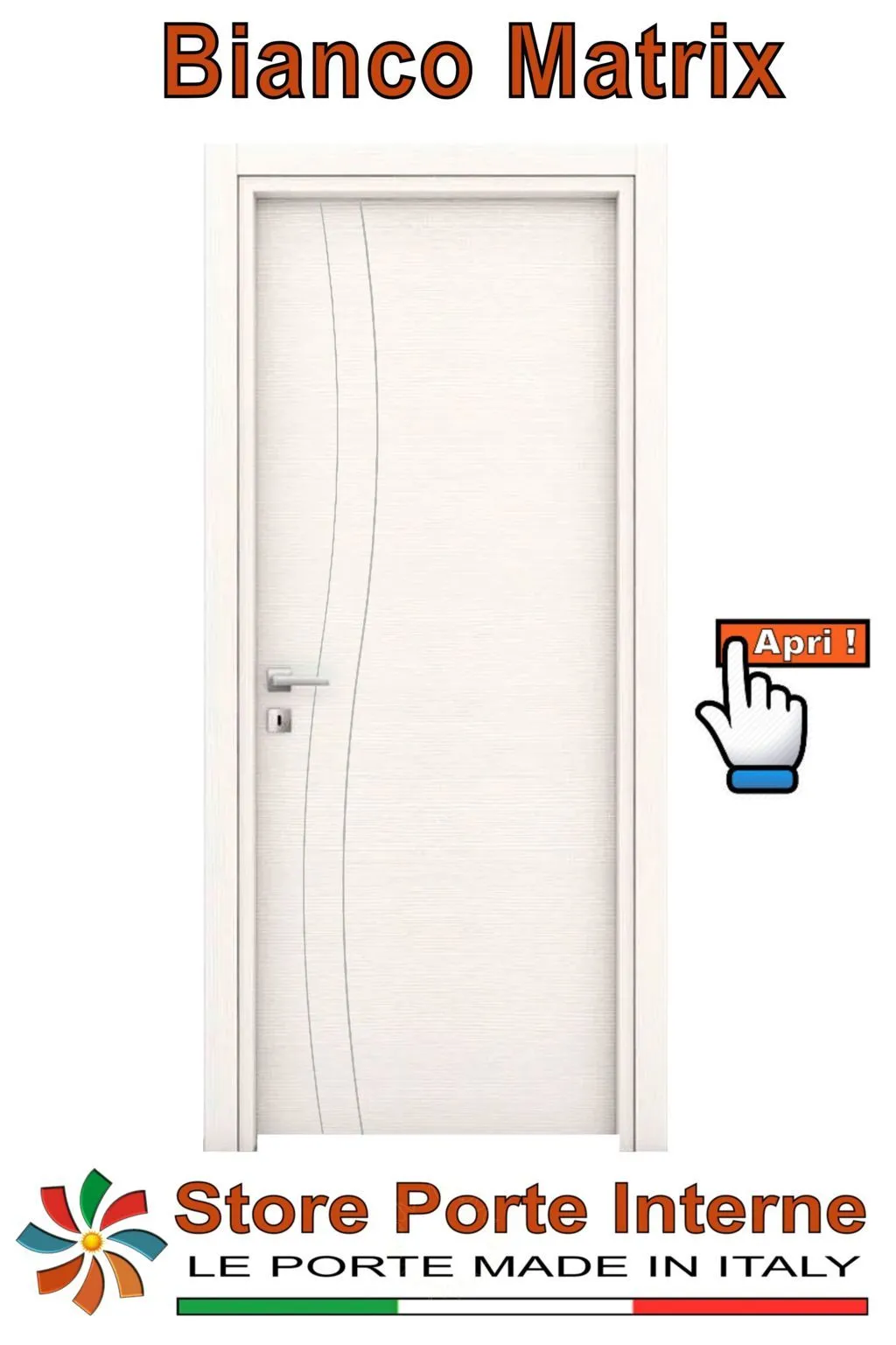 porte laminato inserti Silvia bianco matrix