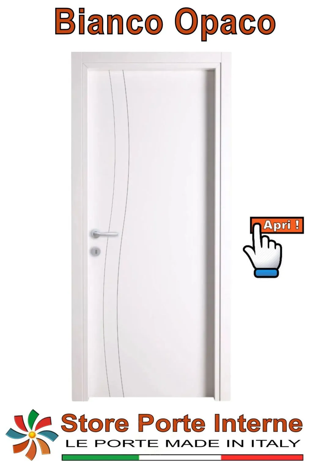 porte laminato inserti Silvia bianco opaco