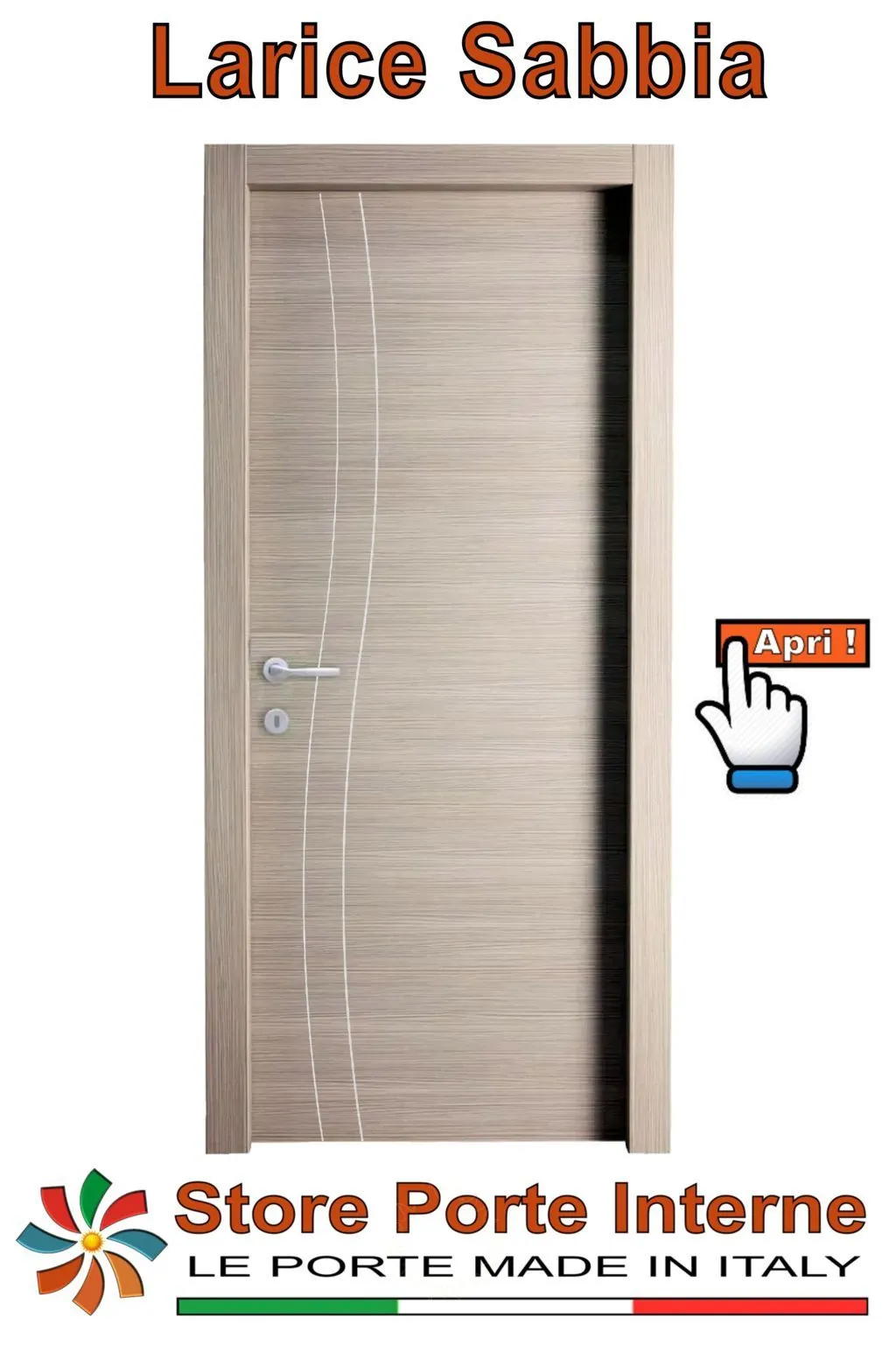 porte laminato inserti Silvia larice sabbia