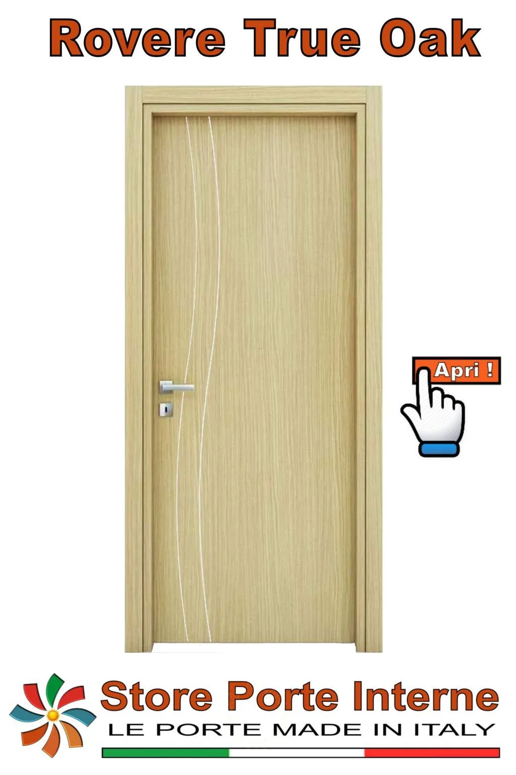 porte laminato inserti Silvia rovere true oak