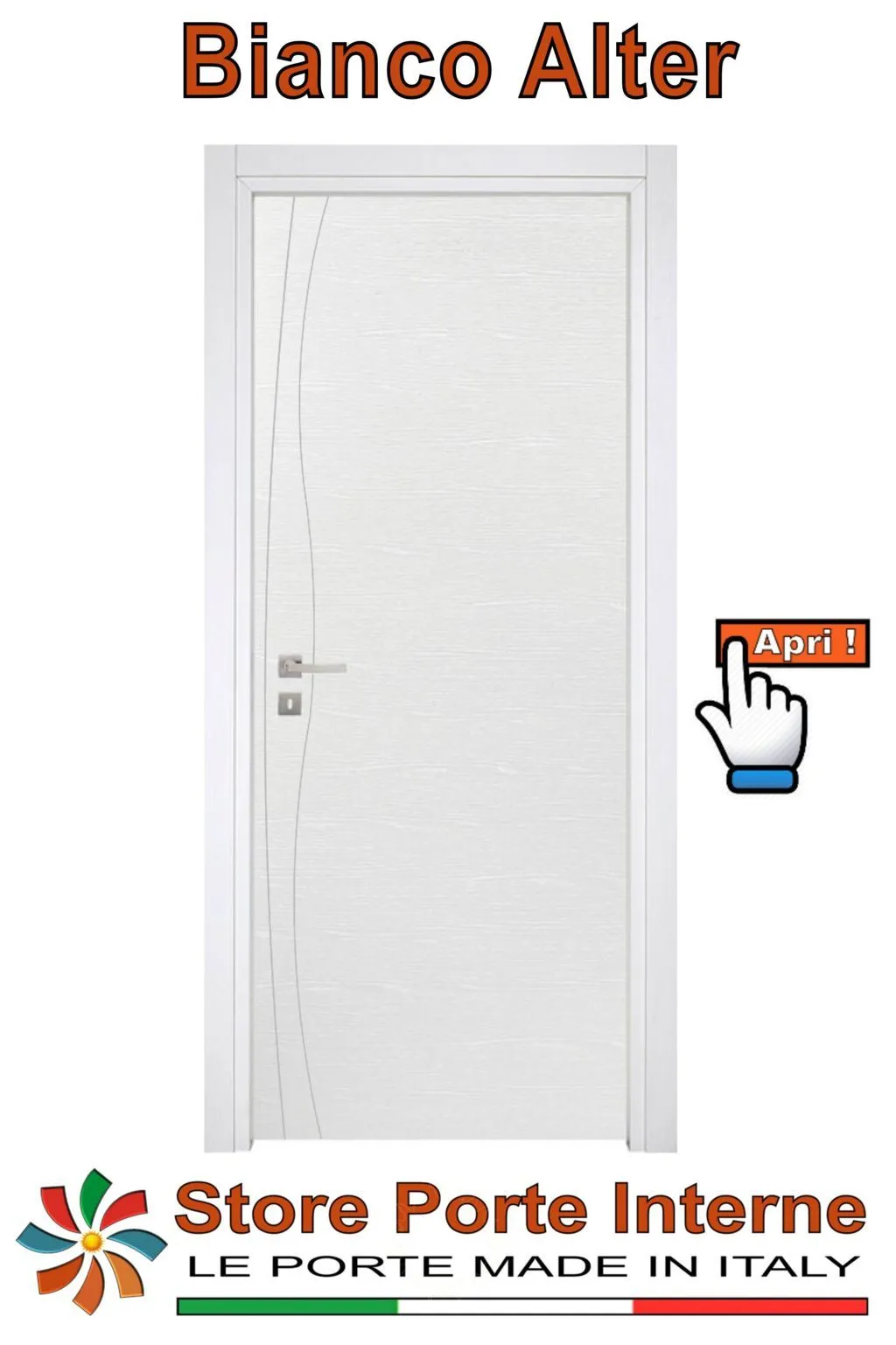 porte laminato inserti Syria bianco alter