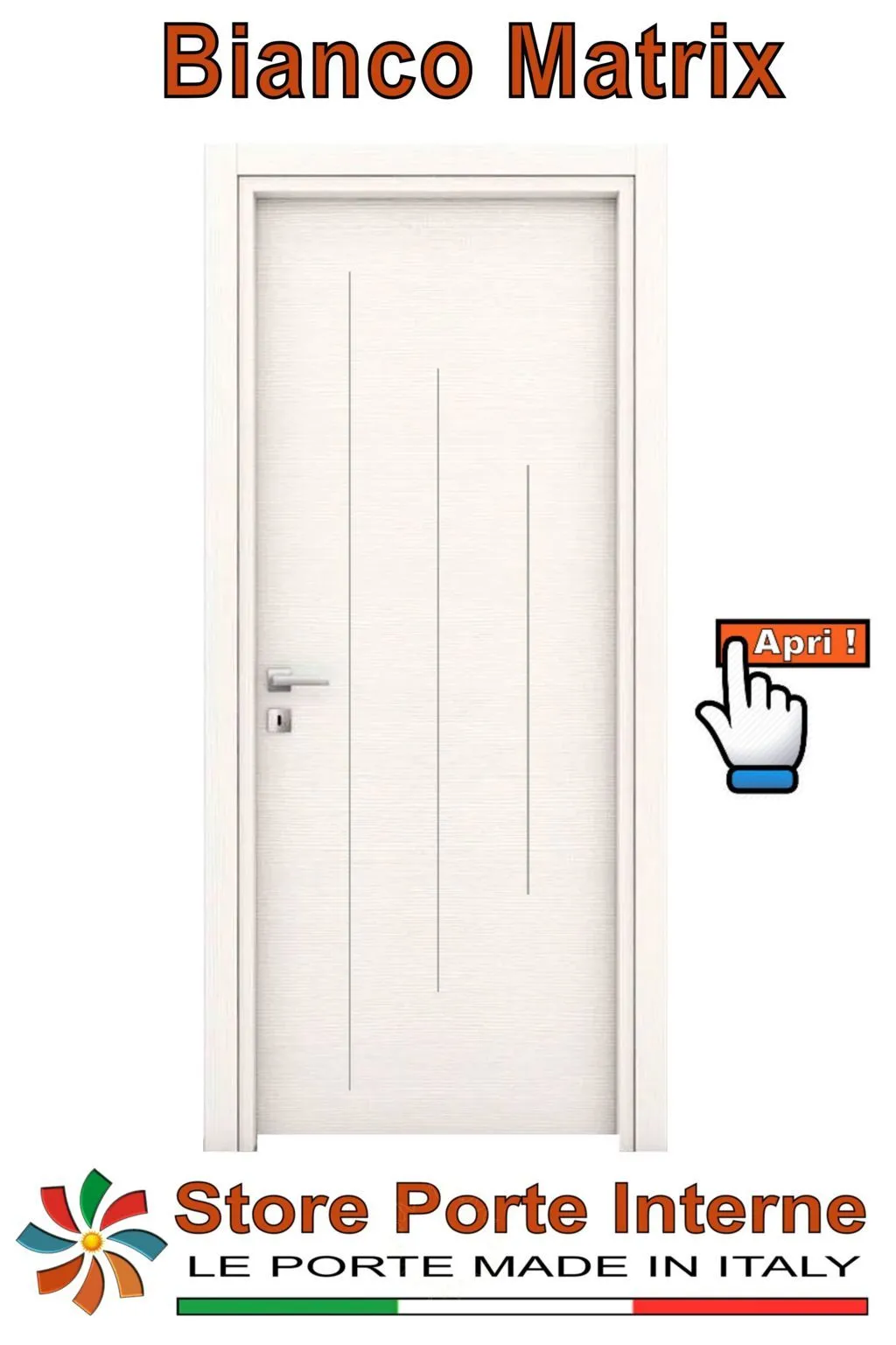 porte laminato inserti Valentina bianco matrix