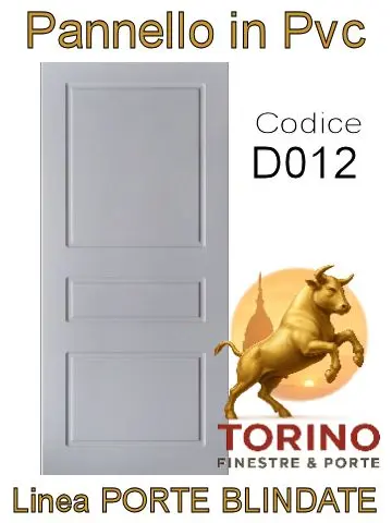 Pannello porta blindata Pvc modello D012