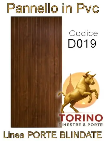 Pannello porta blindata Pvc modello D019