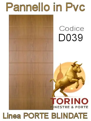 Pannello porta blindata Pvc modello D039