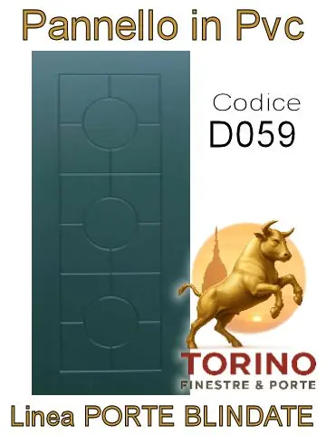 Pannello porta blindata Pvc modello D059